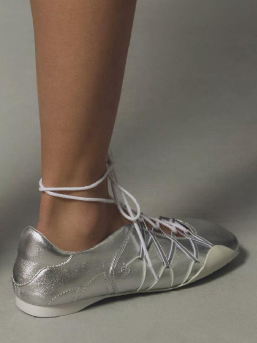 Jeffrey Campbell M-V-P Ballet Flats – Silver – Size 7.5